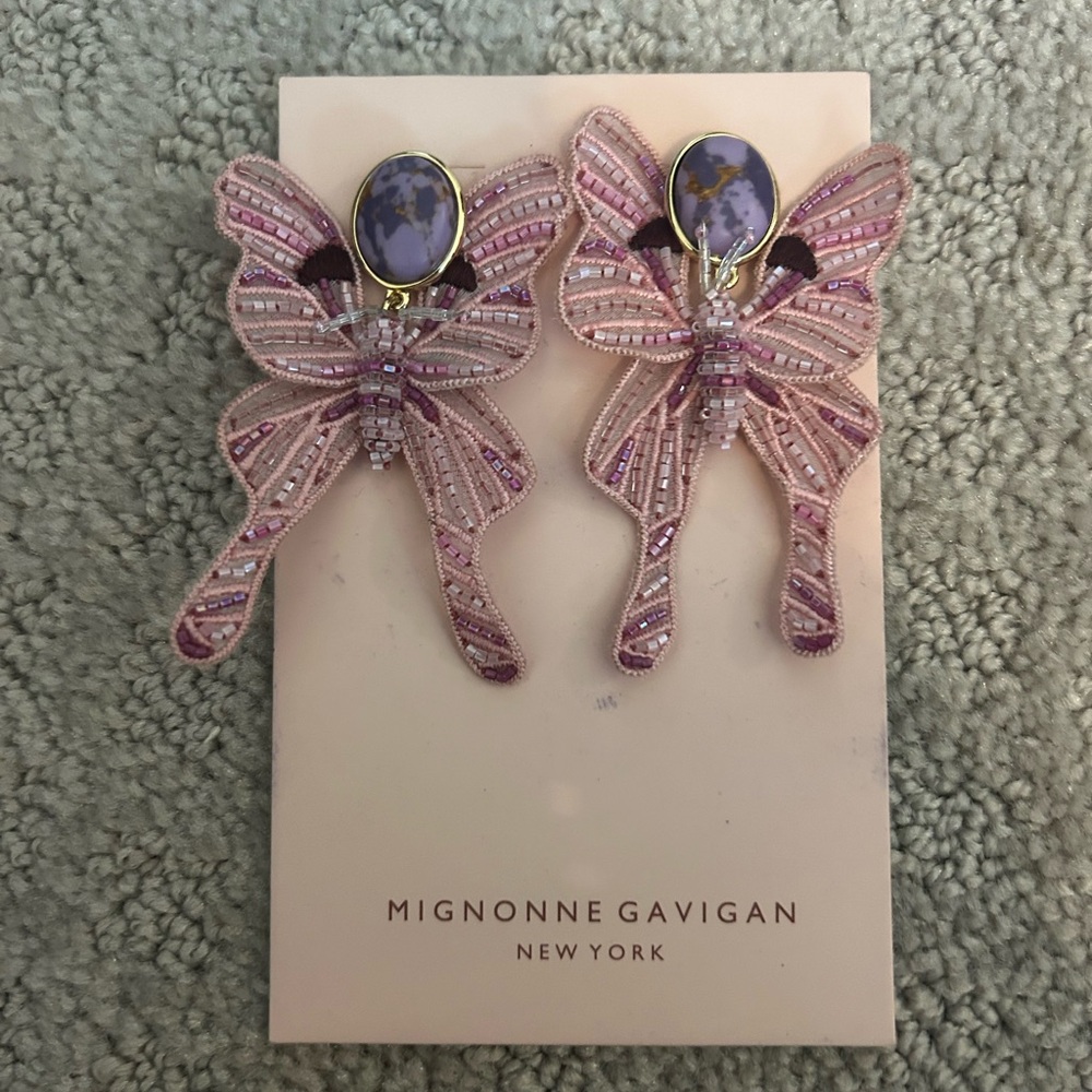 Mignonne Gavigan Lavender Butterfly Earrings